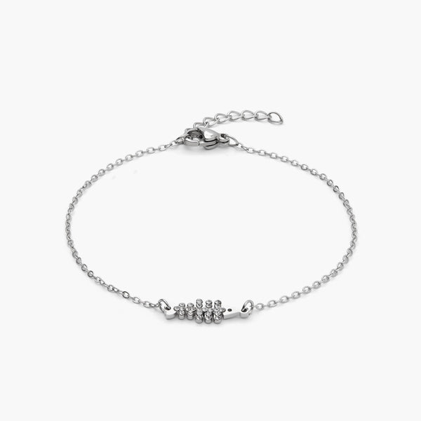 Pulsera Raspa brillo Blanco
