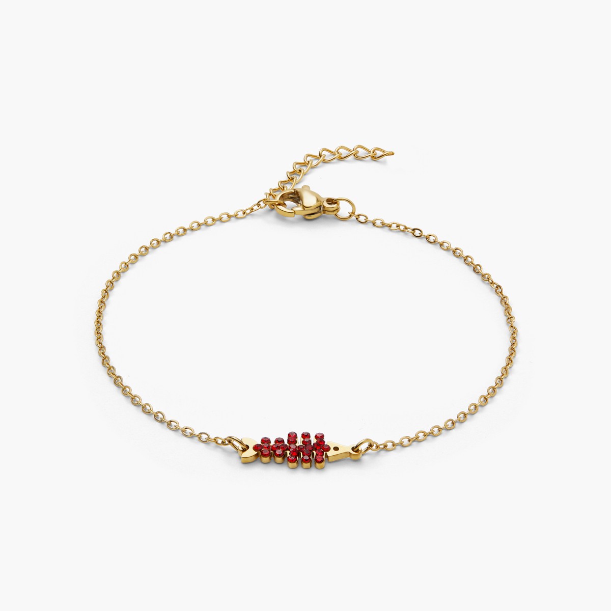 Pulsera Raspa brillo Rojo
