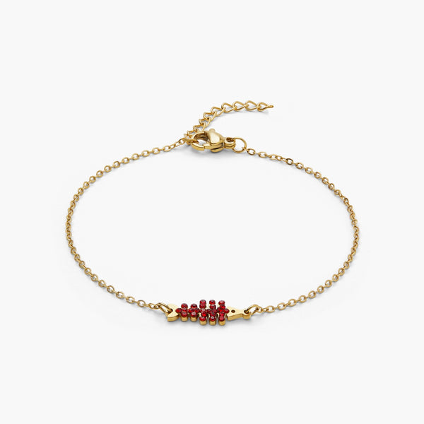 Pulsera Raspa brillo Rojo