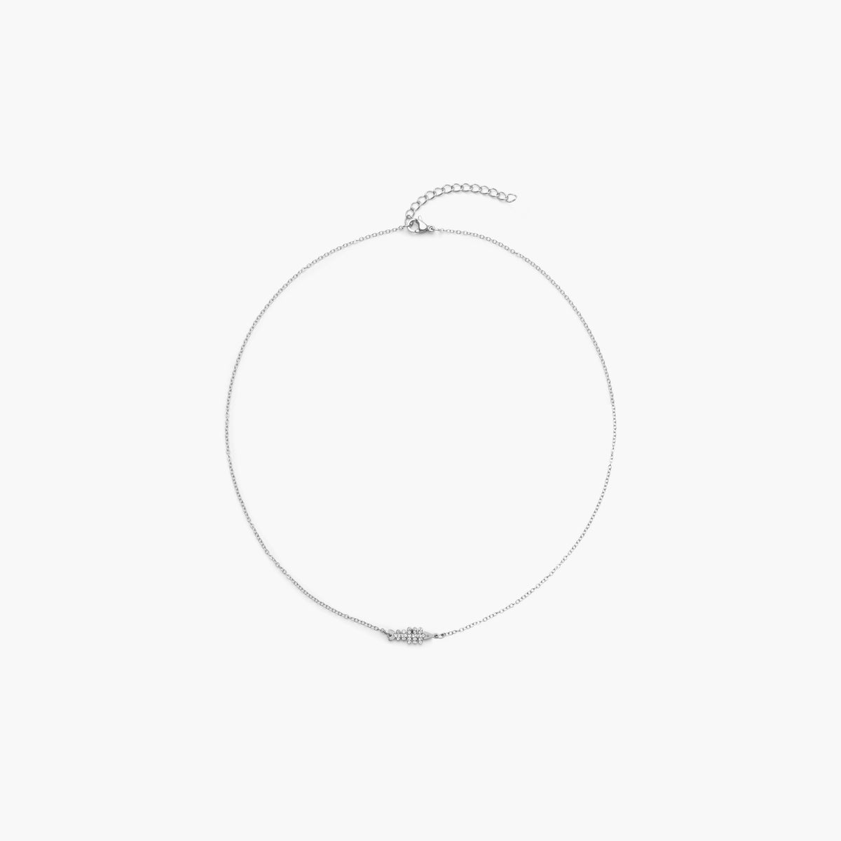 Collar Raspa brillo Blanco