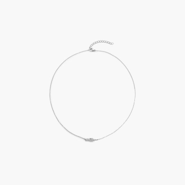 Collar Raspa brillo Blanco