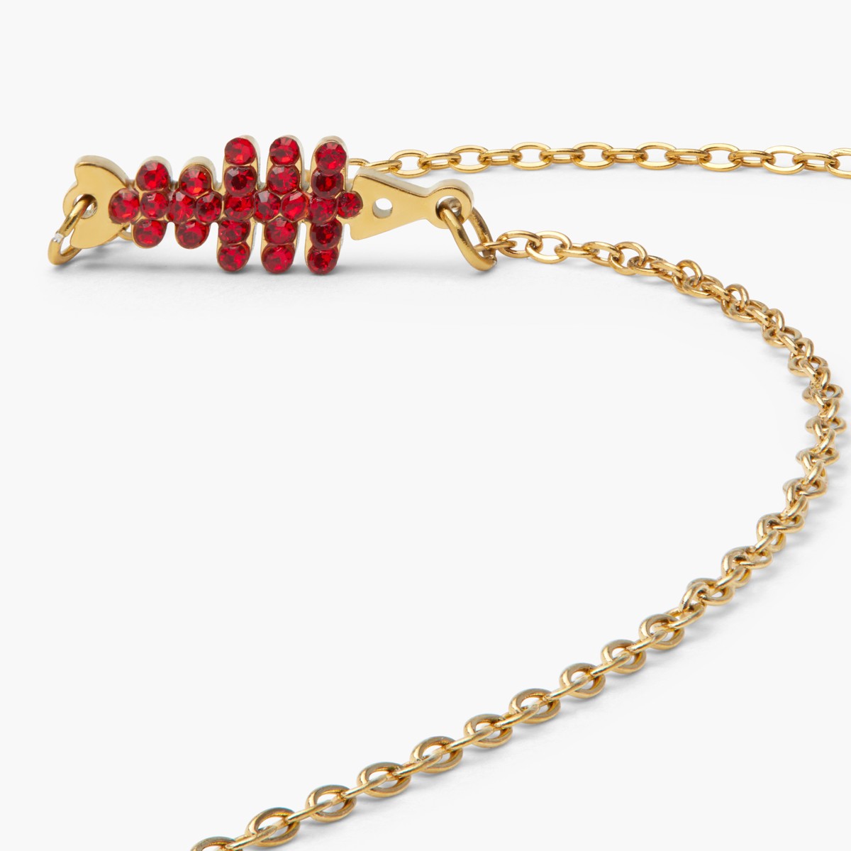 Collar Raspa brillo Rojo