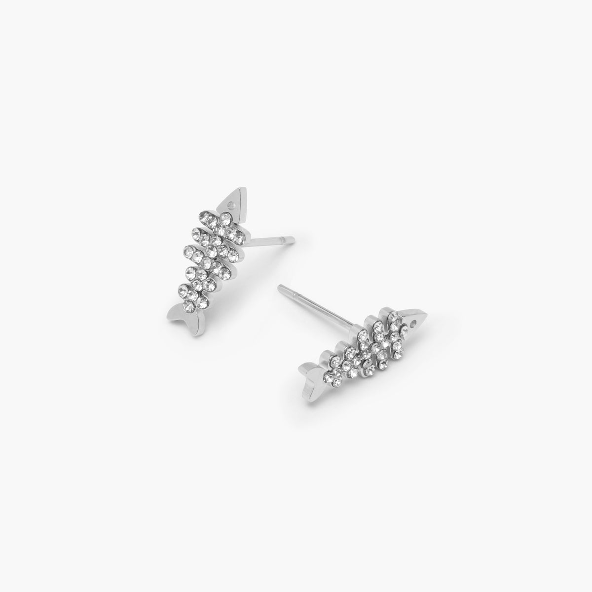 Pendientes Raspa brillo Blanco