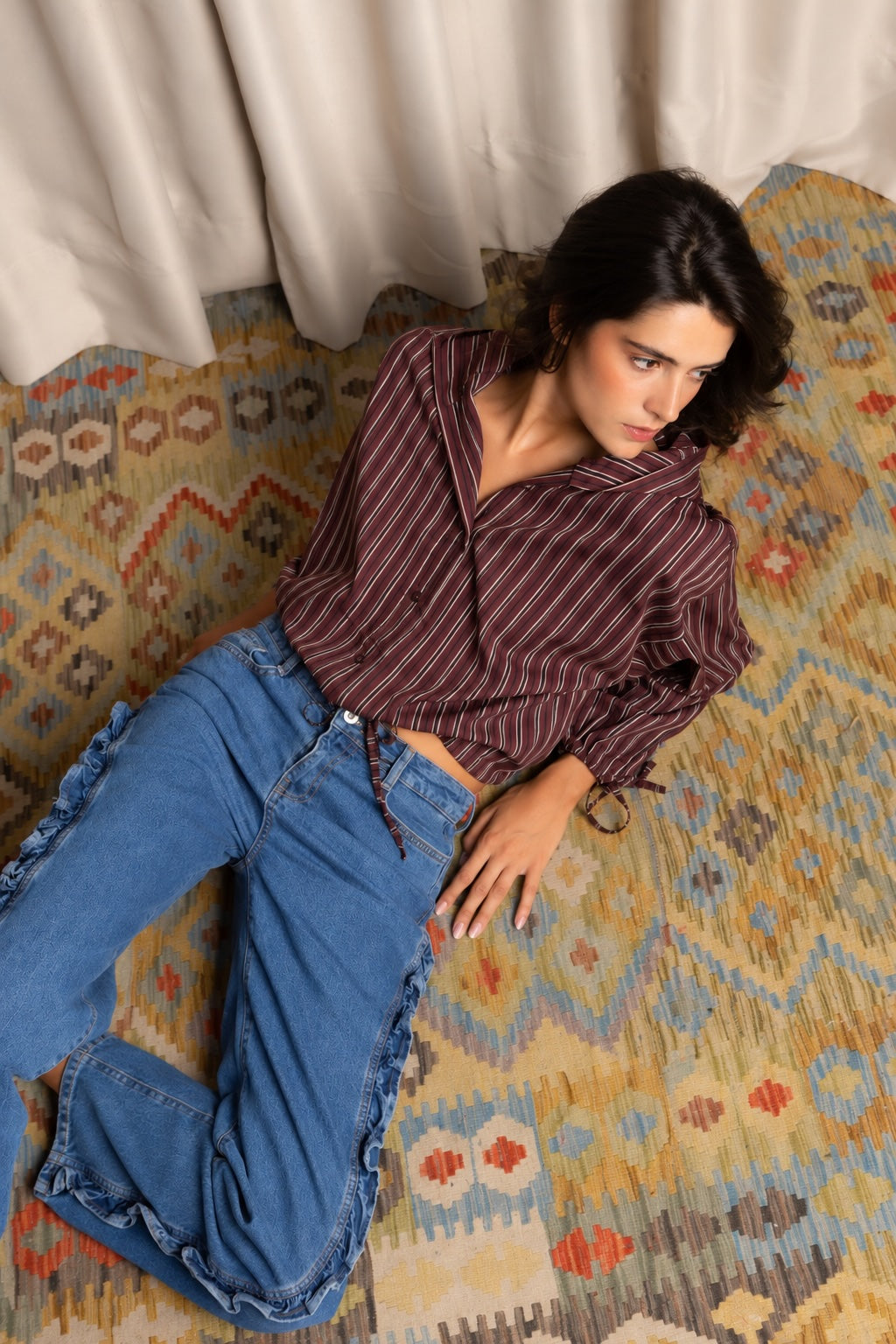 Camisa Lorena Burdeos