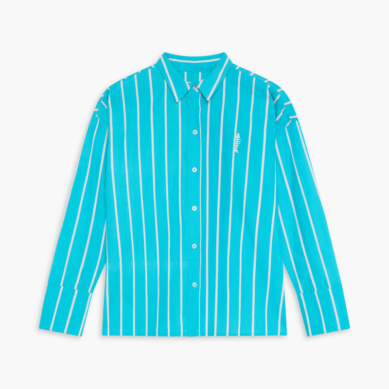 Camisa Alexa Rayas Turquesa