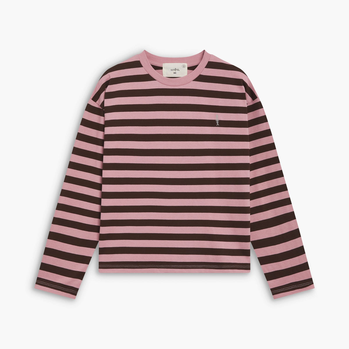 Camiseta Risca chocolate y rosa Kids