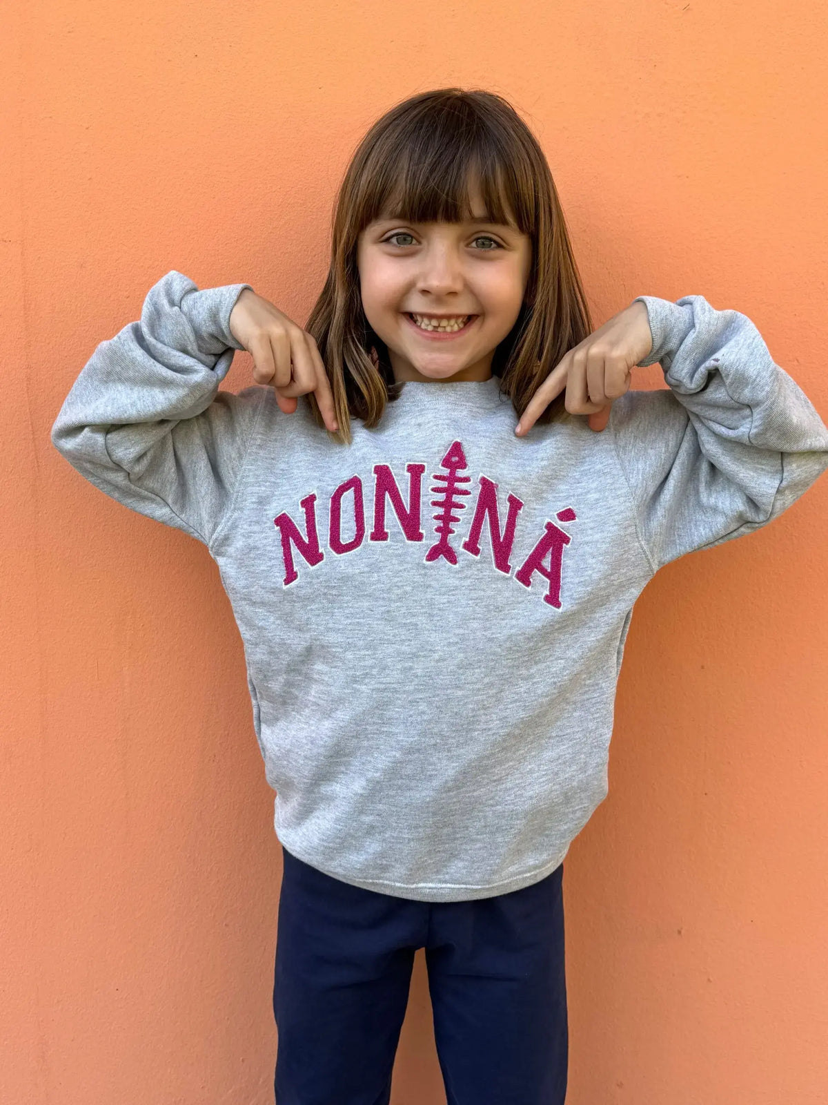 Sudadera Infantil College Rosa