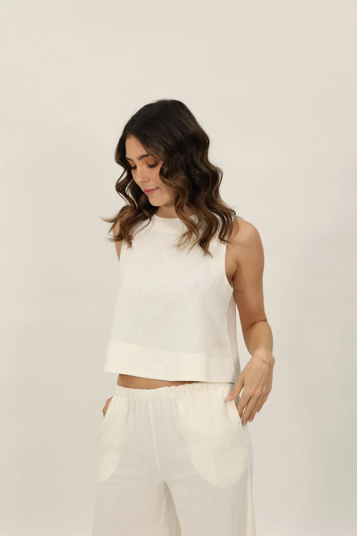 Top Luna Blanco