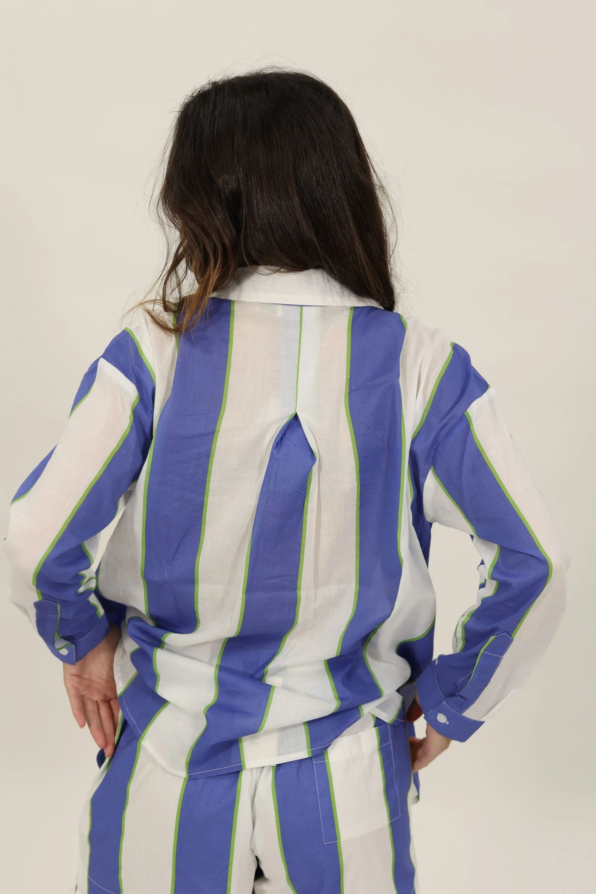 Camisa Lola Blanco Azul