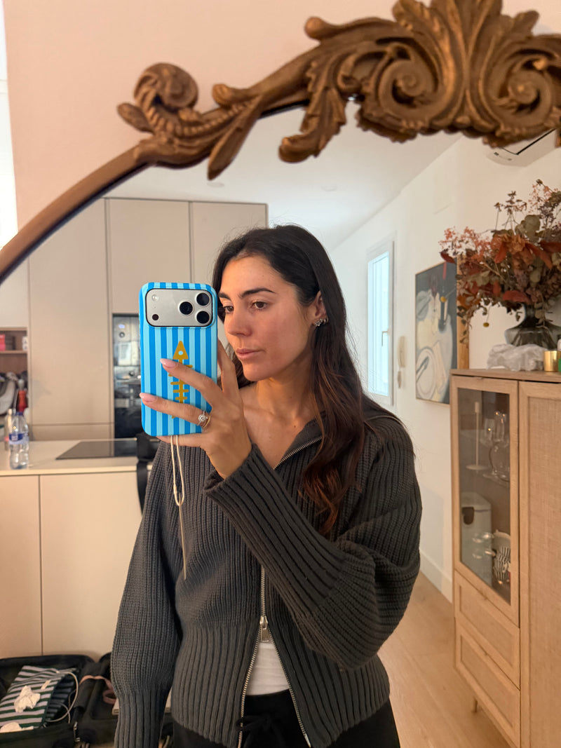 Funda de móvil Rayas Azul