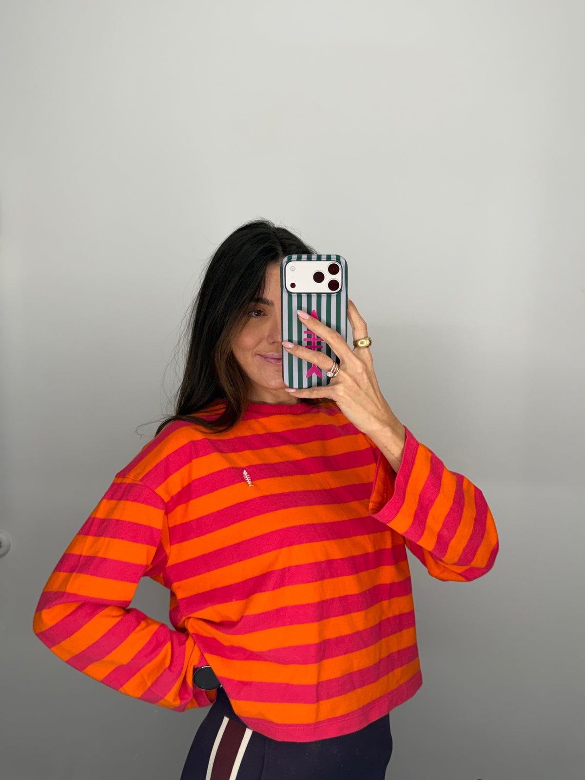 Funda de móvil Rayas Verde