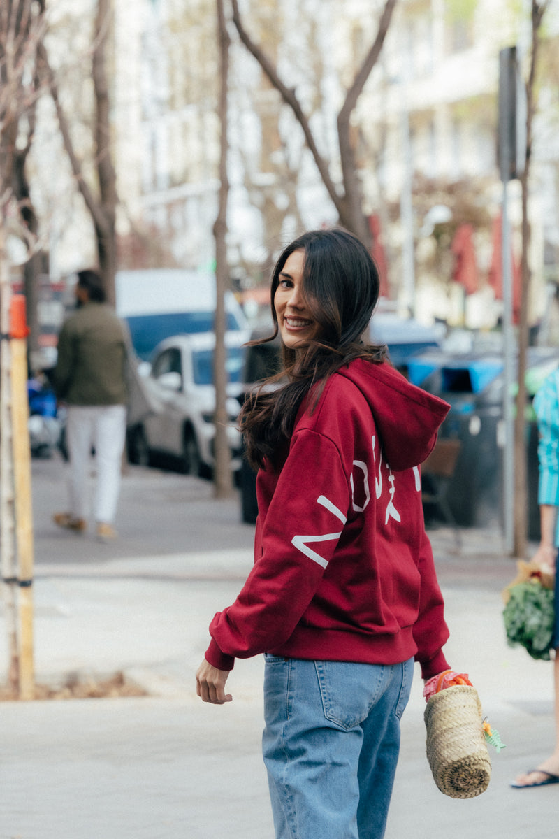 Sudadera Essential Granate