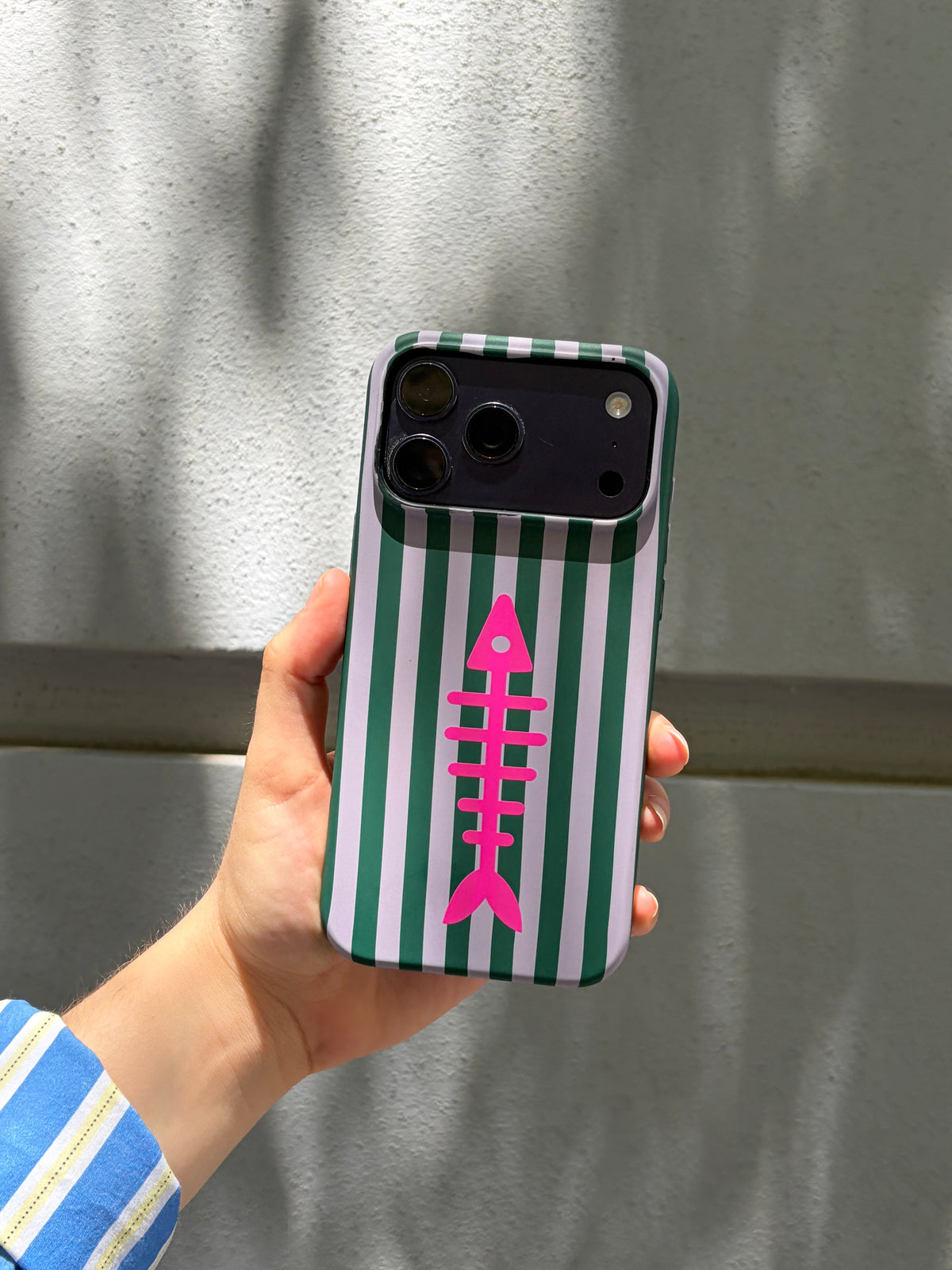Funda de móvil Rayas Verde