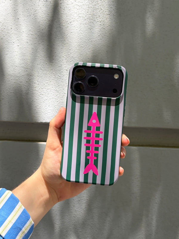 Funda de móvil Rayas Verde