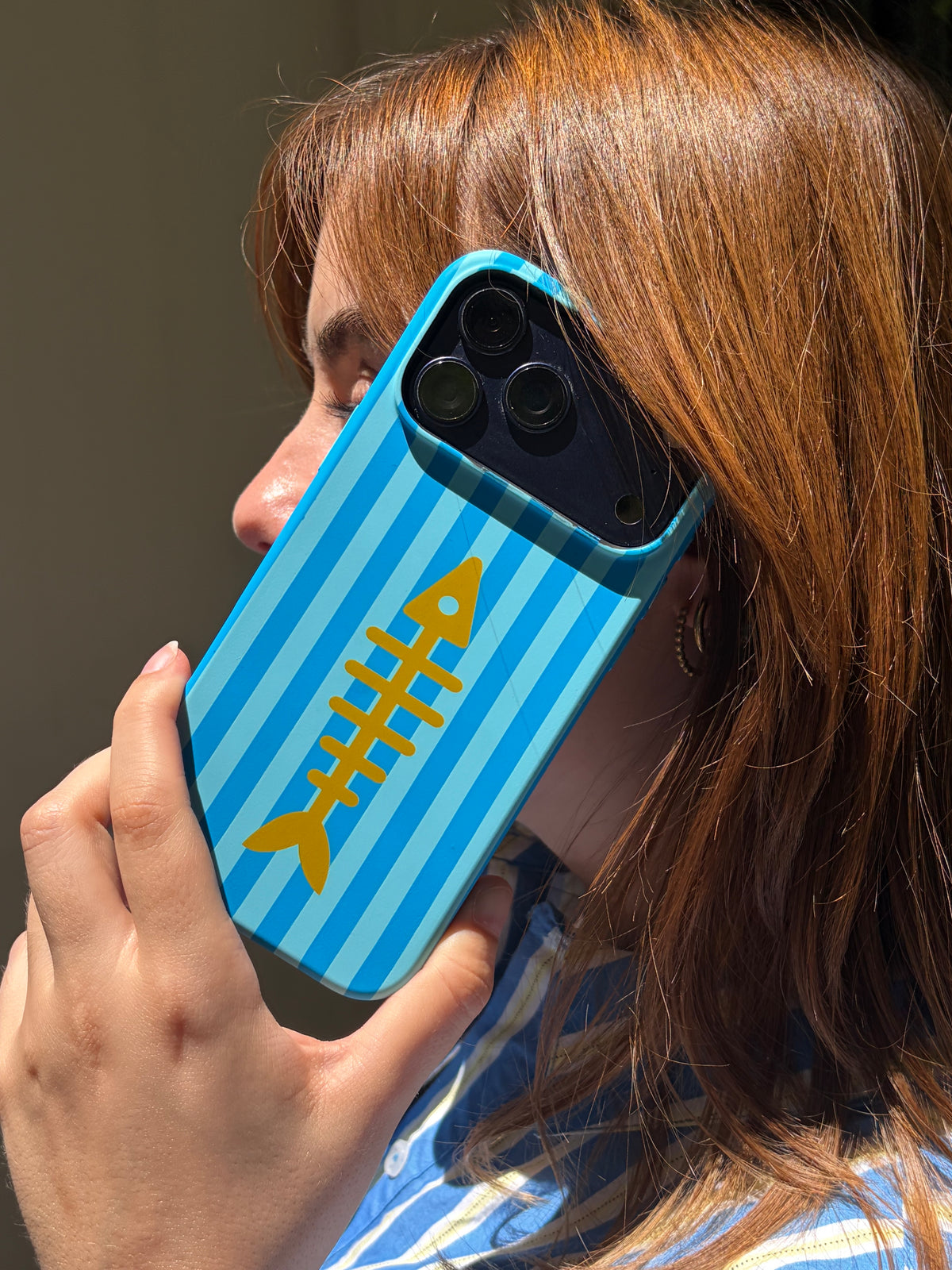 Funda de móvil Rayas Azul